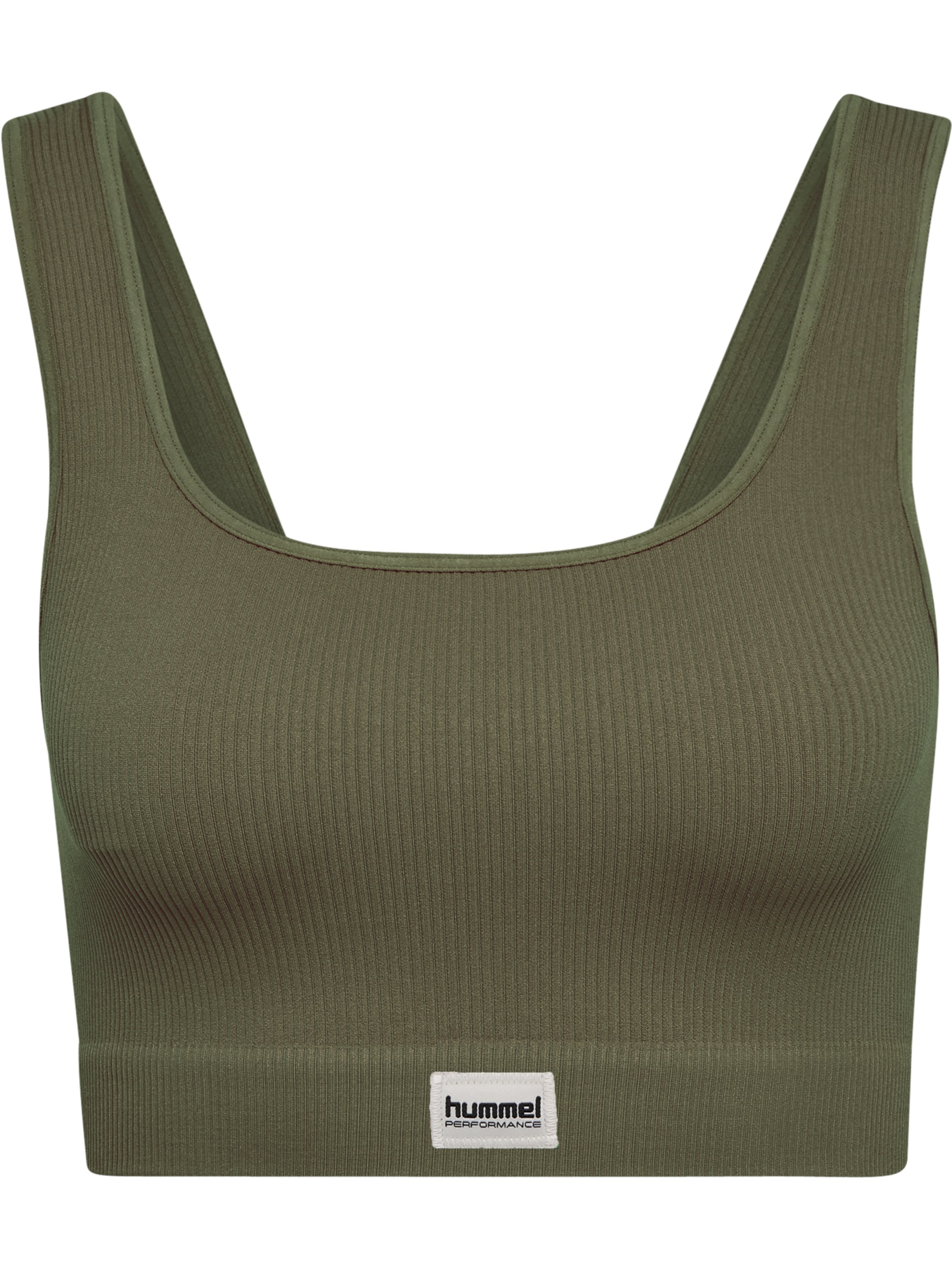 Hummel Sport-BH 'Pulse' in Grün: Vorderseite