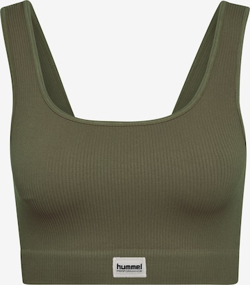 Hummel Sport-BH 'Pulse' in Grün: Vorderseite