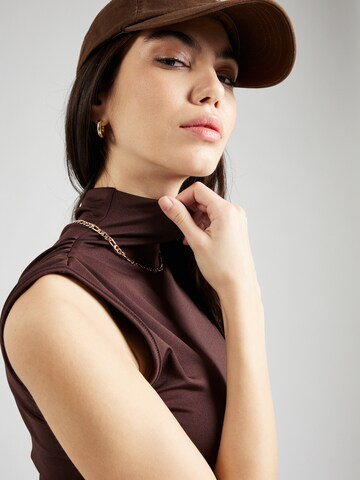 Trendyol Shirt bodysuit in Brown