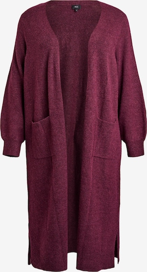 Cardigan dimensiuni mari 'Cavista' Zizzi pe roșu-violet, Vizualizare produs