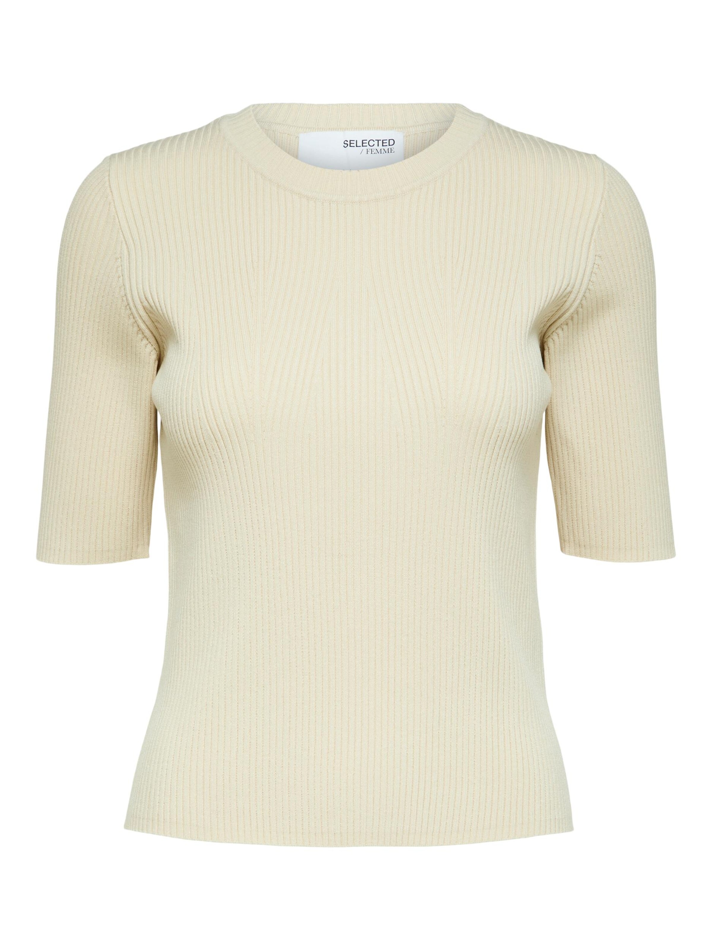 SELECTED Trui 'Mala' in Beige: voorkant