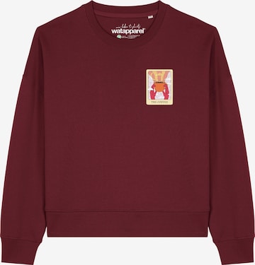 Sweat-shirt 'Tarot The Coffee ' Watapparel en rouge : devant