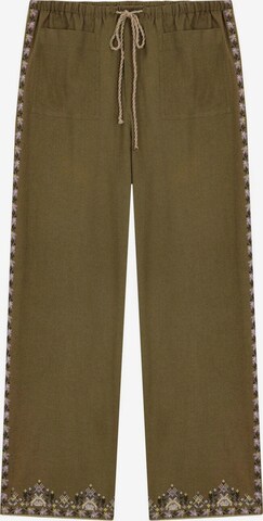 Scalpers Loosefit Kalhoty – zelená: přední strana