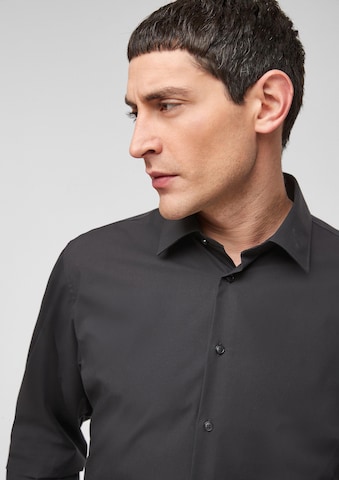 s.Oliver BLACK LABEL Slim fit Overhemd in Zwart