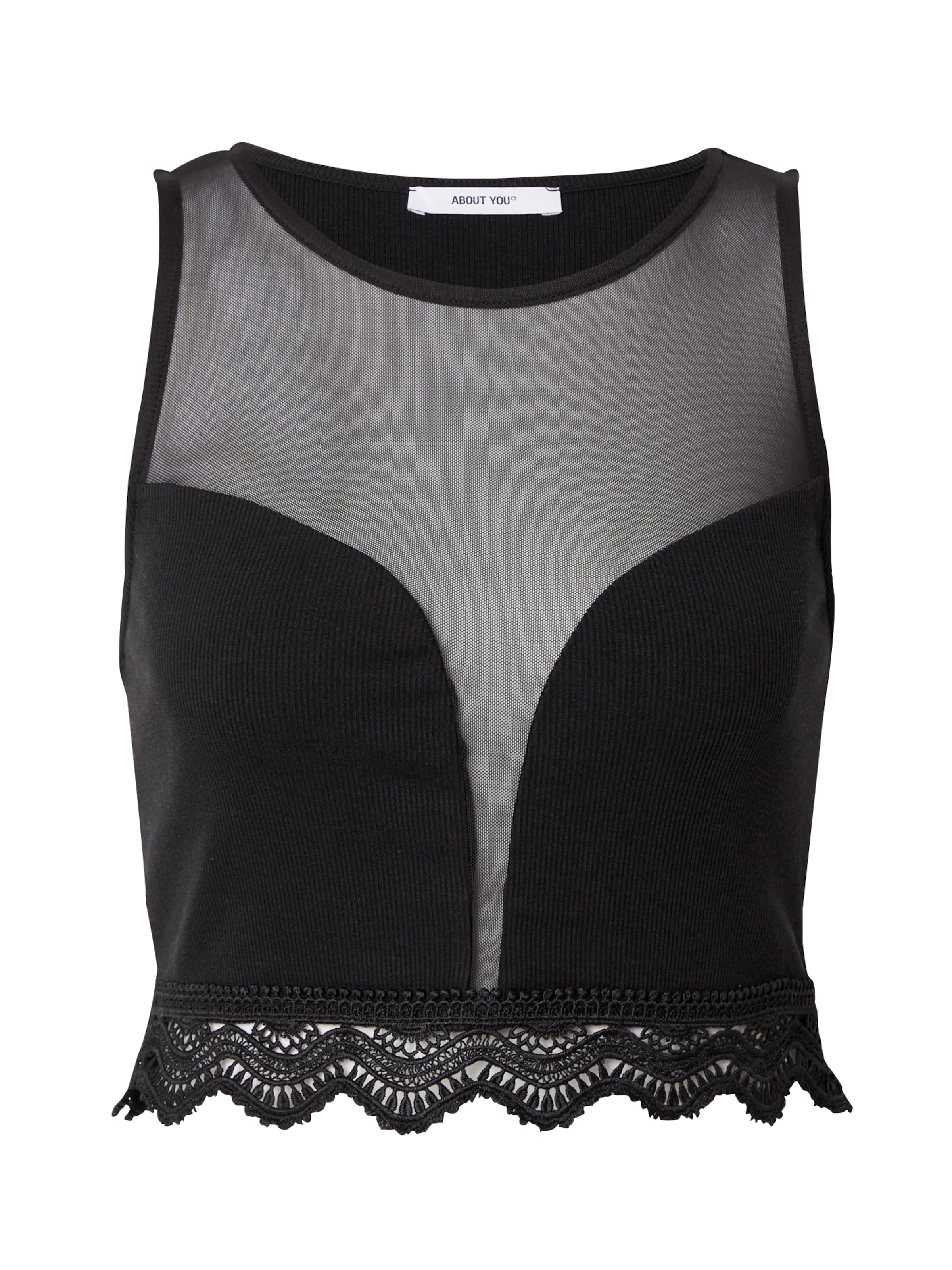 juoda ABOUT YOU Palaidinė be rankovių 'Suzi': priekis