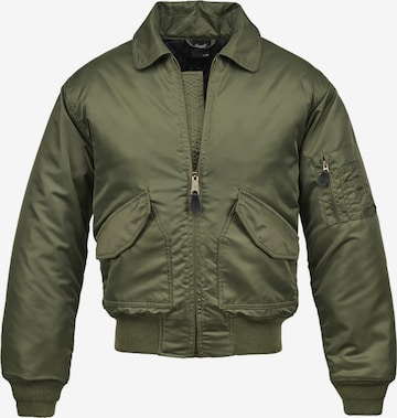 Brandit Between-season jacket in Green: front