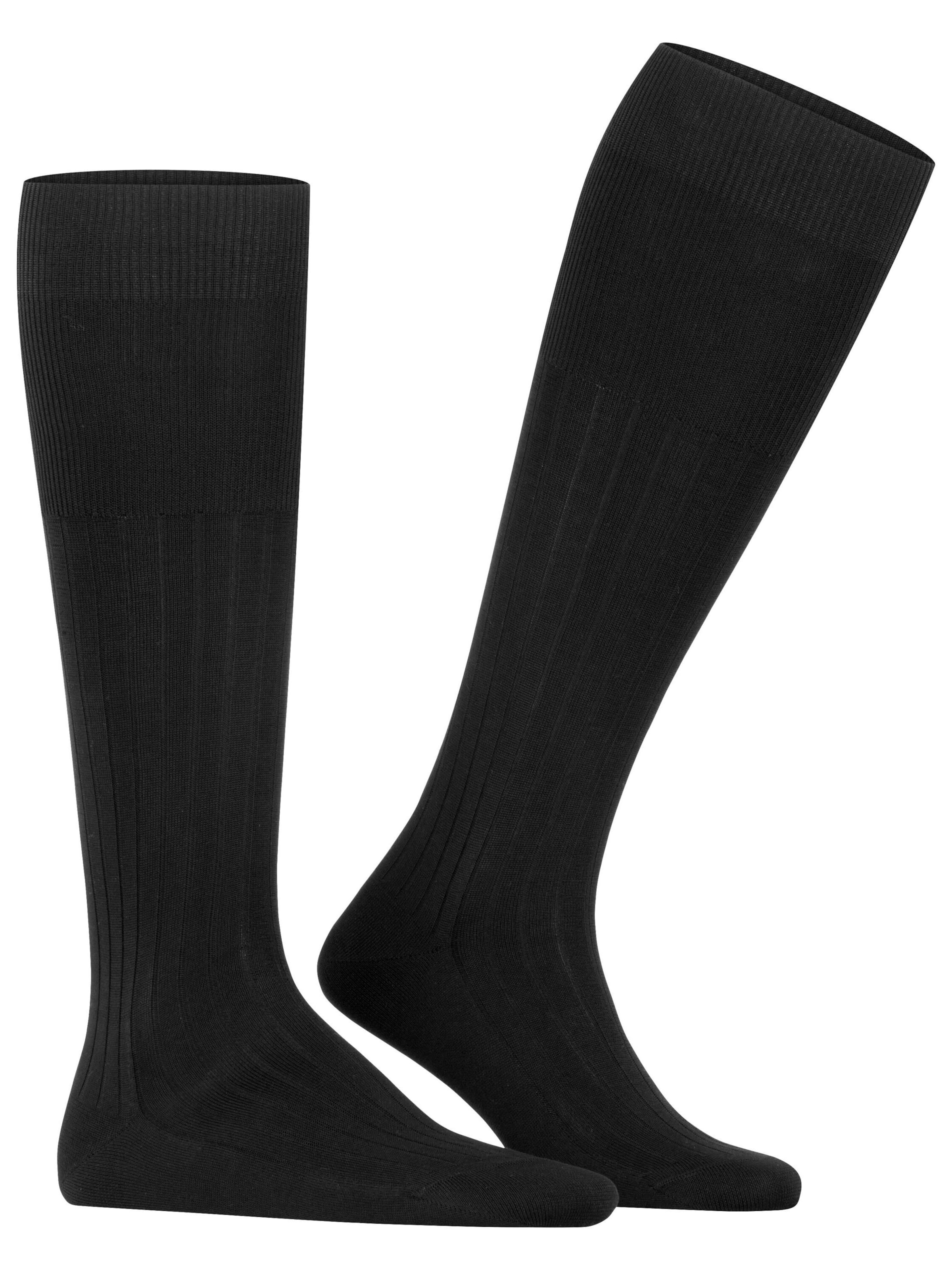 FALKE Knee High Socks 'Milano' in Black
