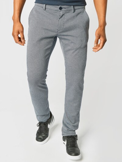 TOM TAILOR Chino kalhoty 'Travis' - noční modrá / bílá, Model/ka