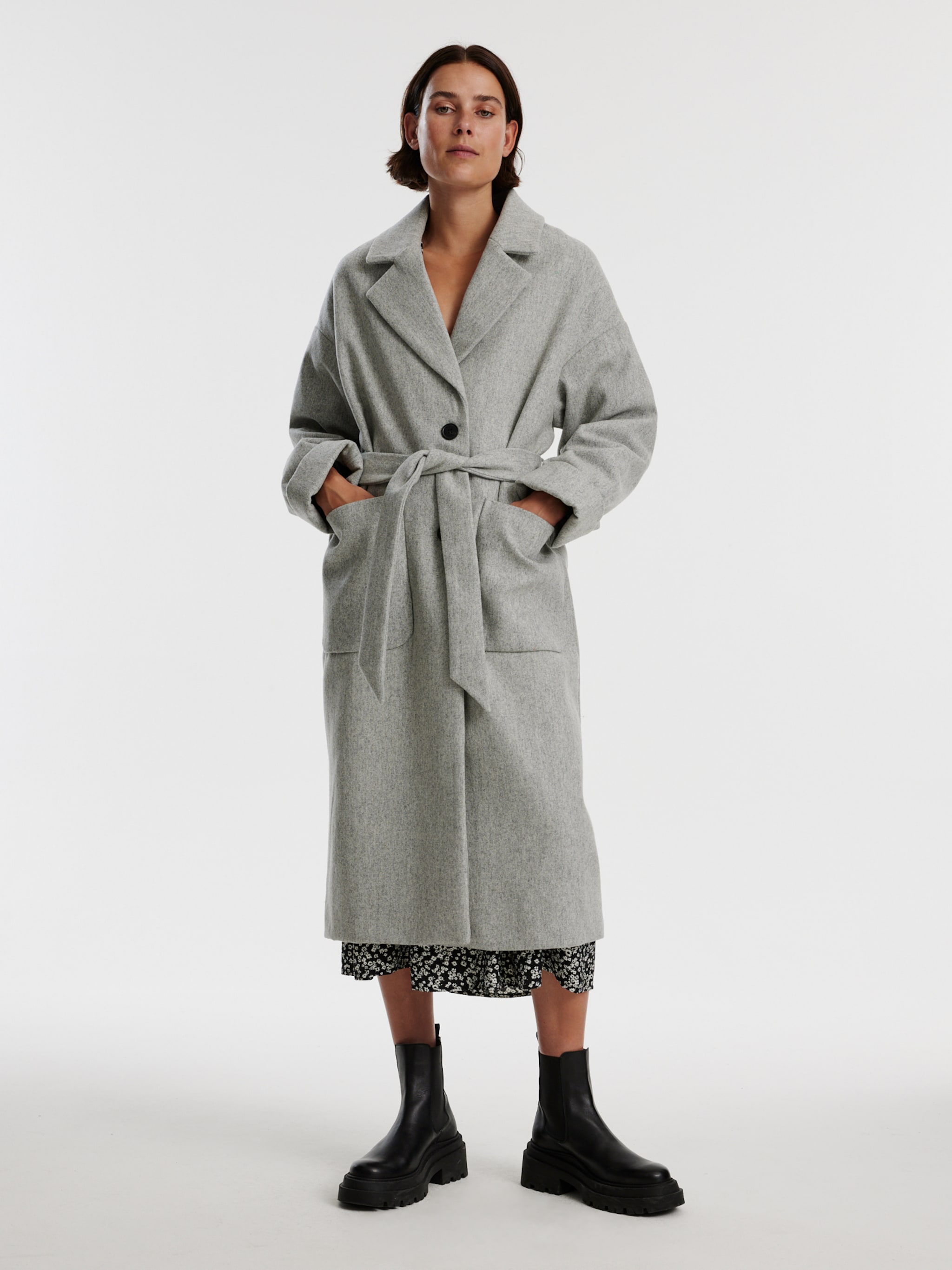 EDITED Produkte Mantel 'Santo' graumeliert