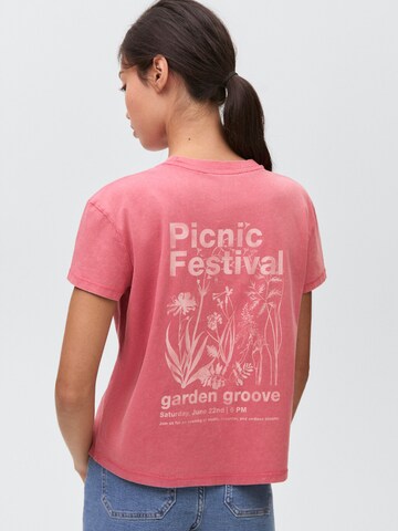 MANGO TEEN Shirt 'FESTIVAL' in Pink: front