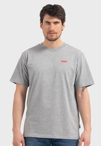 Oldskull T-Shirt 'Basic Osk' in Grau: Vorderseite