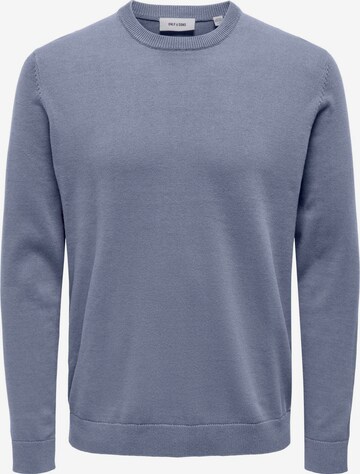 Only & Sons Sweater 'ALEX' in Blue: front