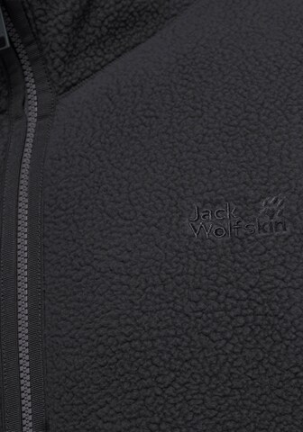 JACK WOLFSKIN Athletic Fleece Jacket in Black