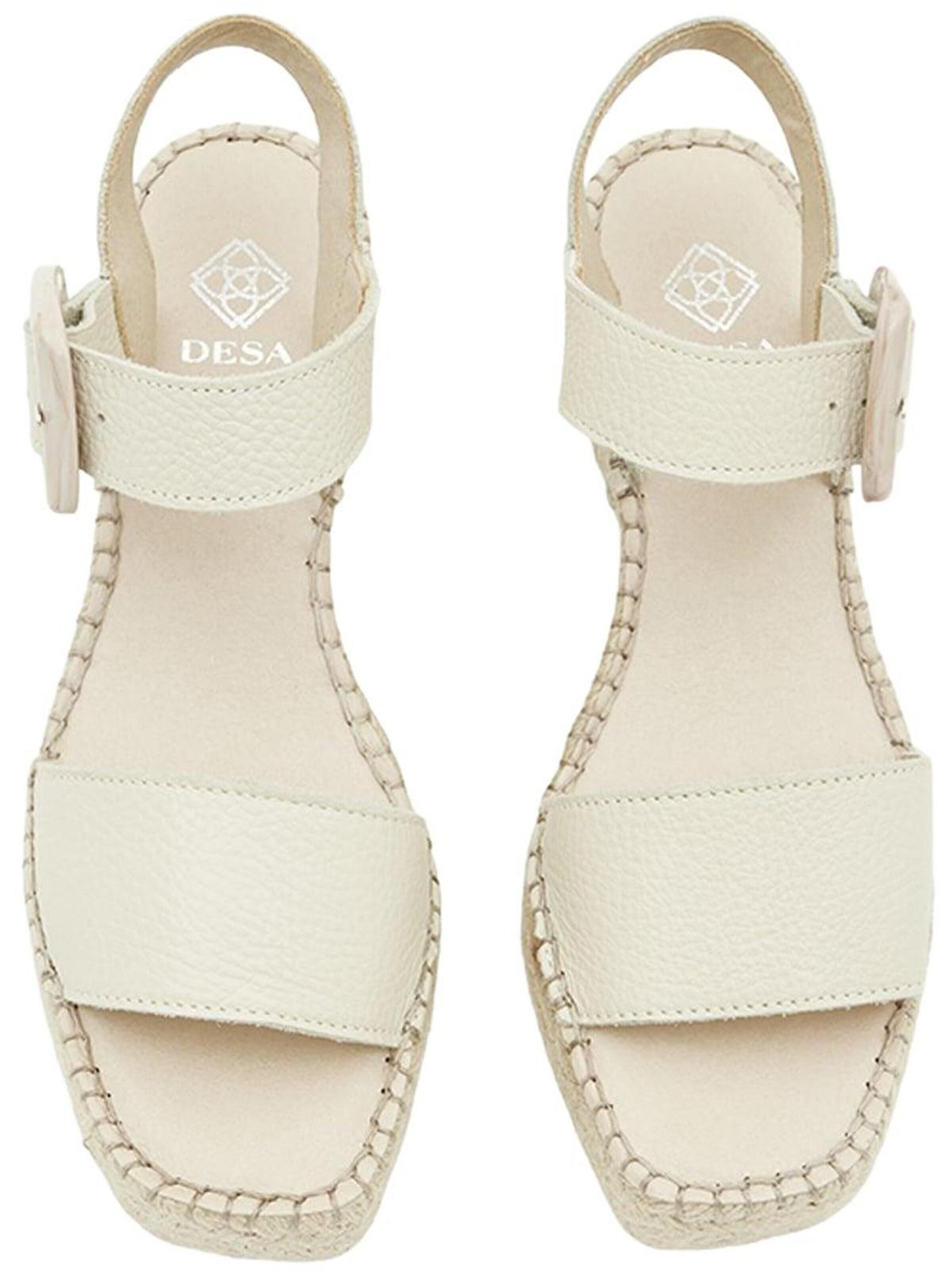 Desa Sandaal 'Keilsandalen' in Wit