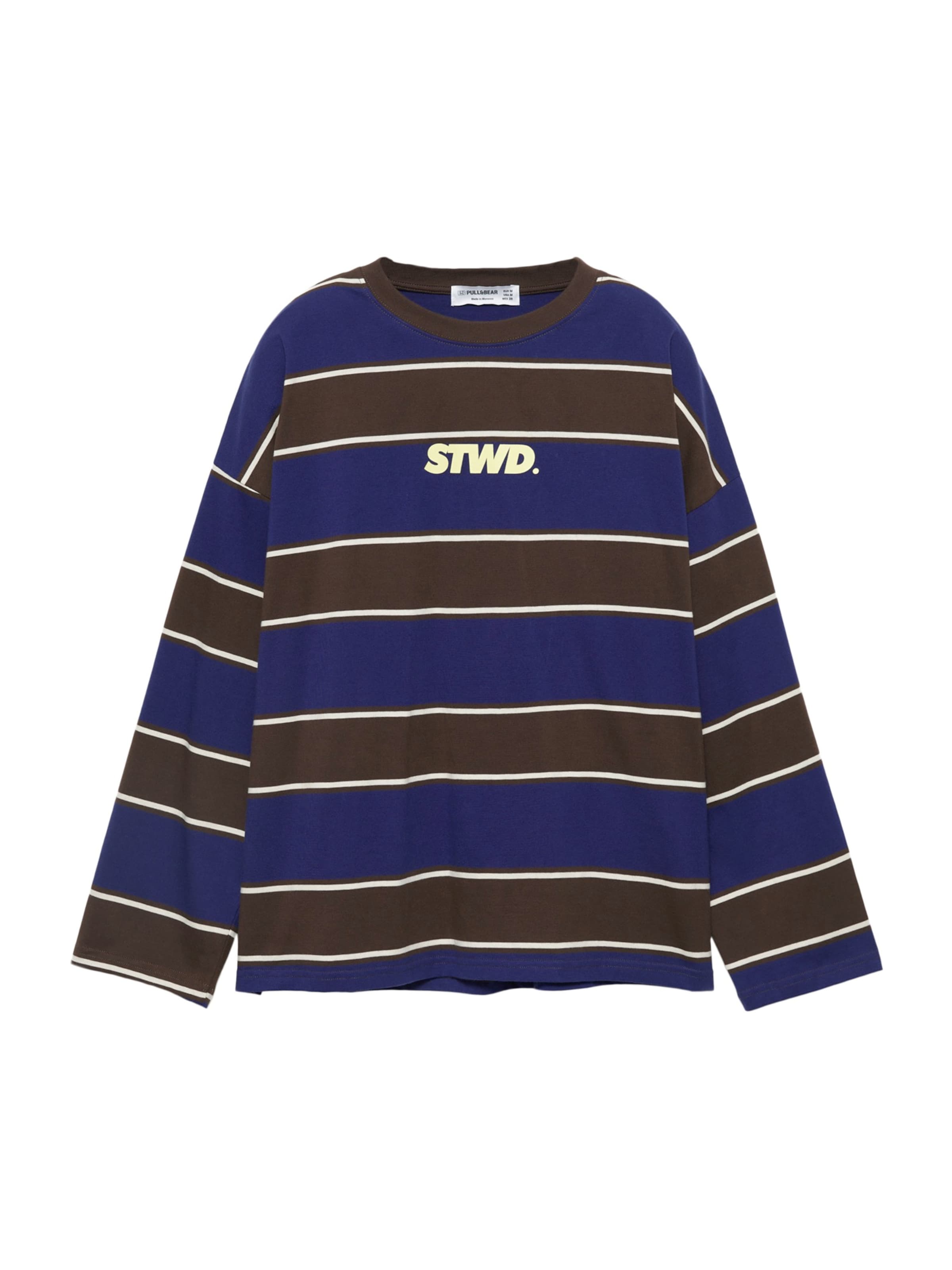 Pull&Bear Majica u noćno plava / čokolada / žuta / bijela, Pregled proizvoda