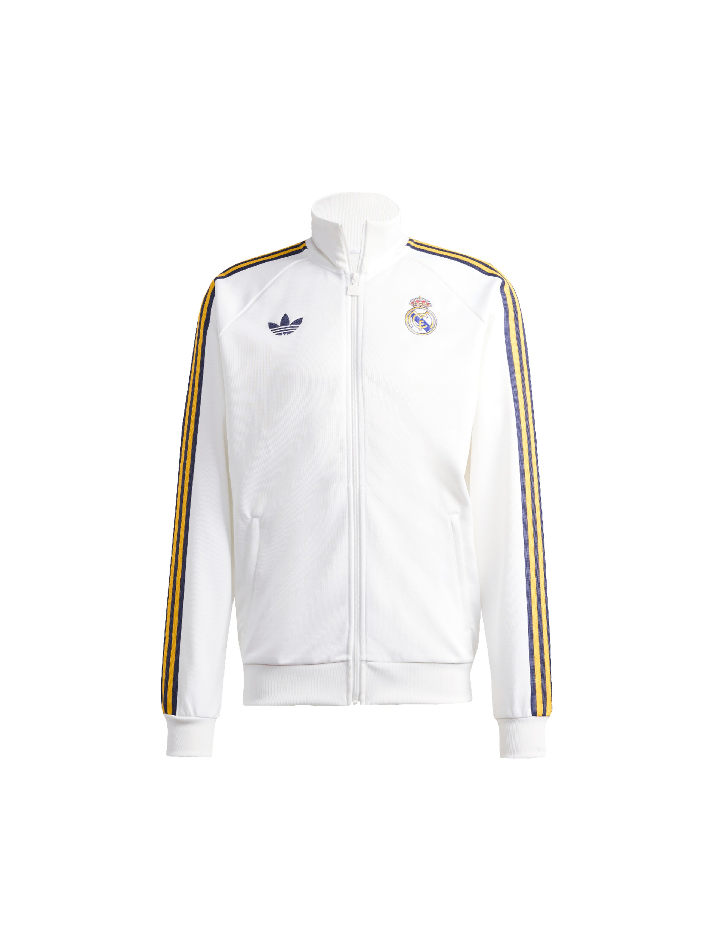 ADIDAS PERFORMANCE Vestes d’entraînement 'REAL' en bleu marine / jaune / blanc, Vue avec produit