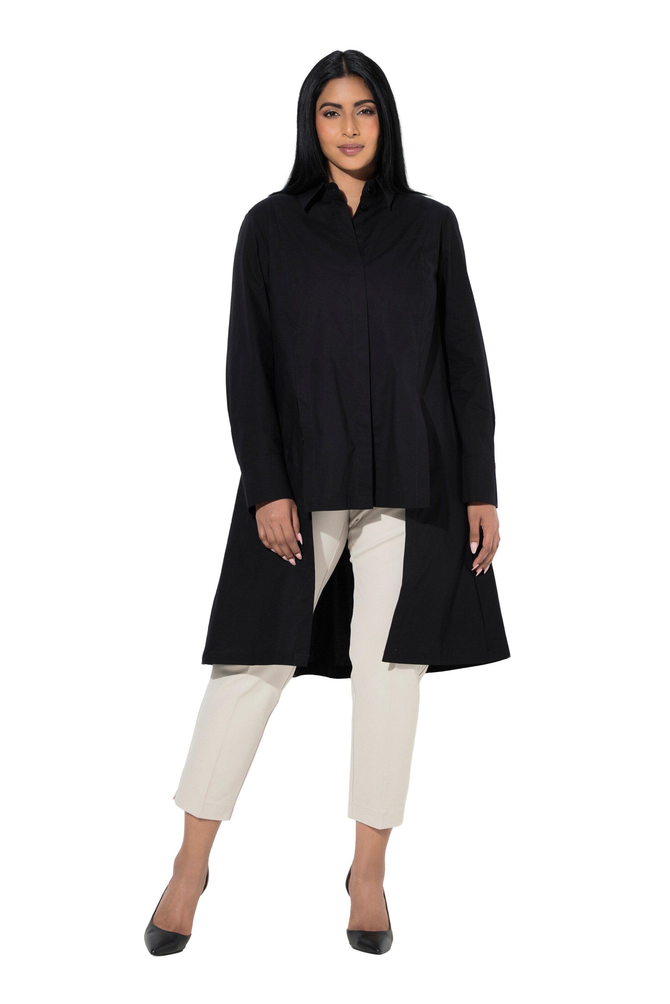 Chemisier Ulla Popken en noir : devant