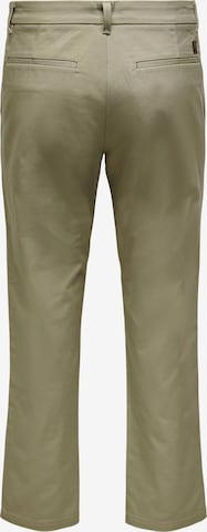 Only & Sons Regularen Chino hlače 'Edge' | zelena barva
