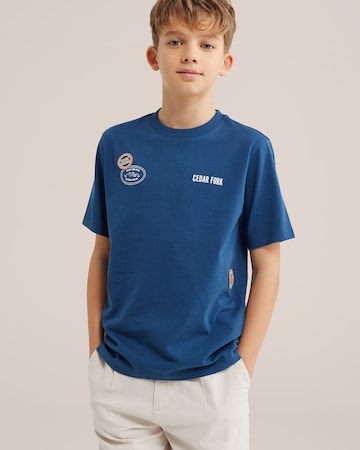 WE Fashion Majica | modra barva: sprednja stran