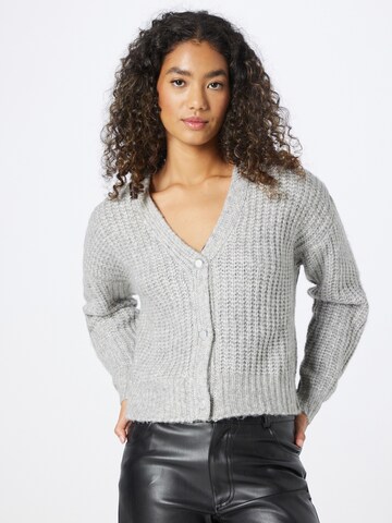 Le Temps Des Cerises Knit Cardigan 'GEORGINA' in Grey: front