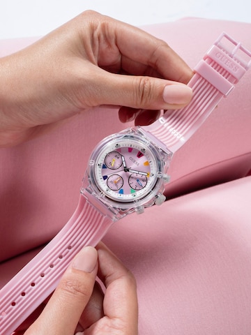 GUESS Analoog horloge 'ATHENA' in Roze