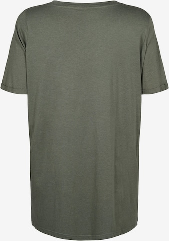 Zizzi Oversized shirt 'CHIARA' in Groen