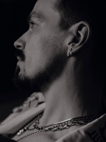 REYTEL Ohrring 'CHROME CROS'‌‌‌‌ in Silber