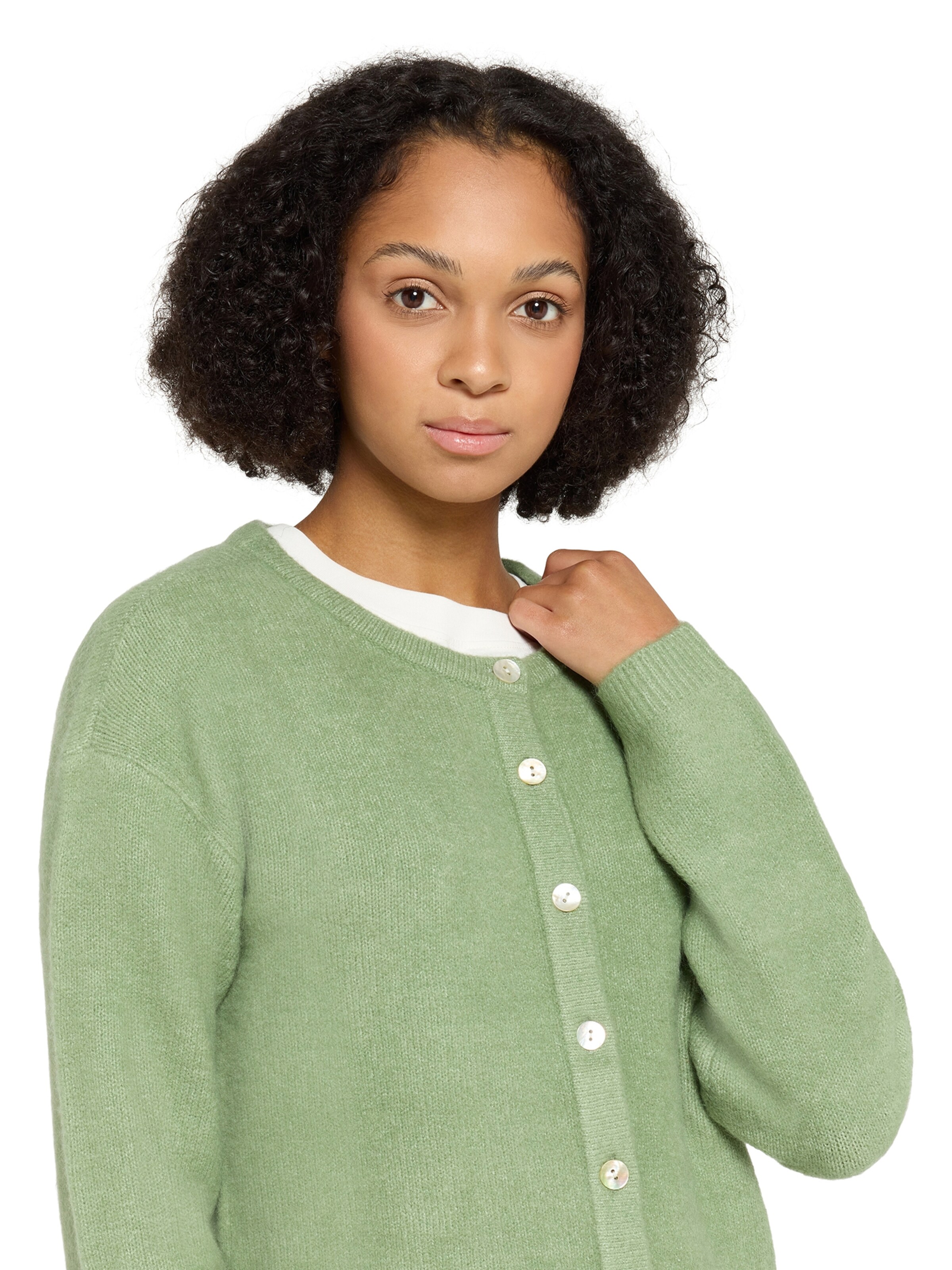 Cartoon Gebreid vest in Groen