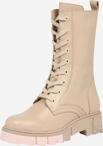 Karolina Kurkova Originals - Botas con cordones 'Caro' en beige: frente