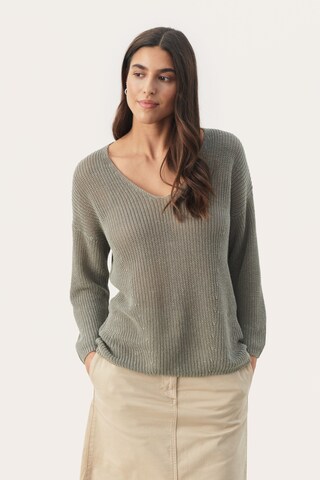 Part Two Sweater 'Etrona' in Green: front