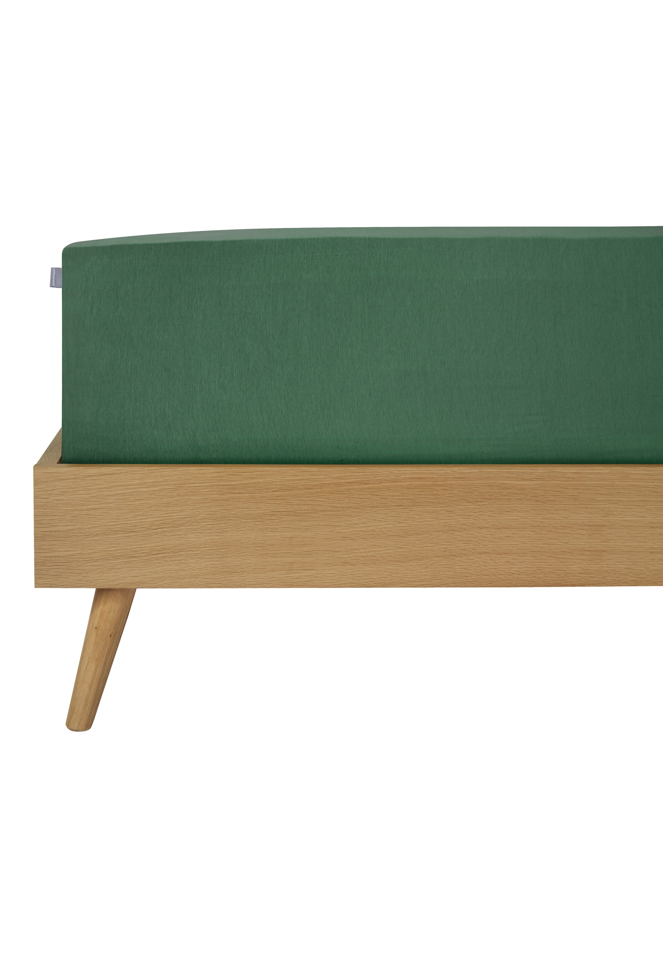 SCHIESSER Bed Sheet 'Flexi' in Green