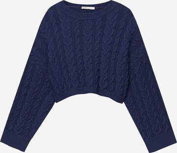 Pull&Bear Sweter w kolorze niebieski: przód