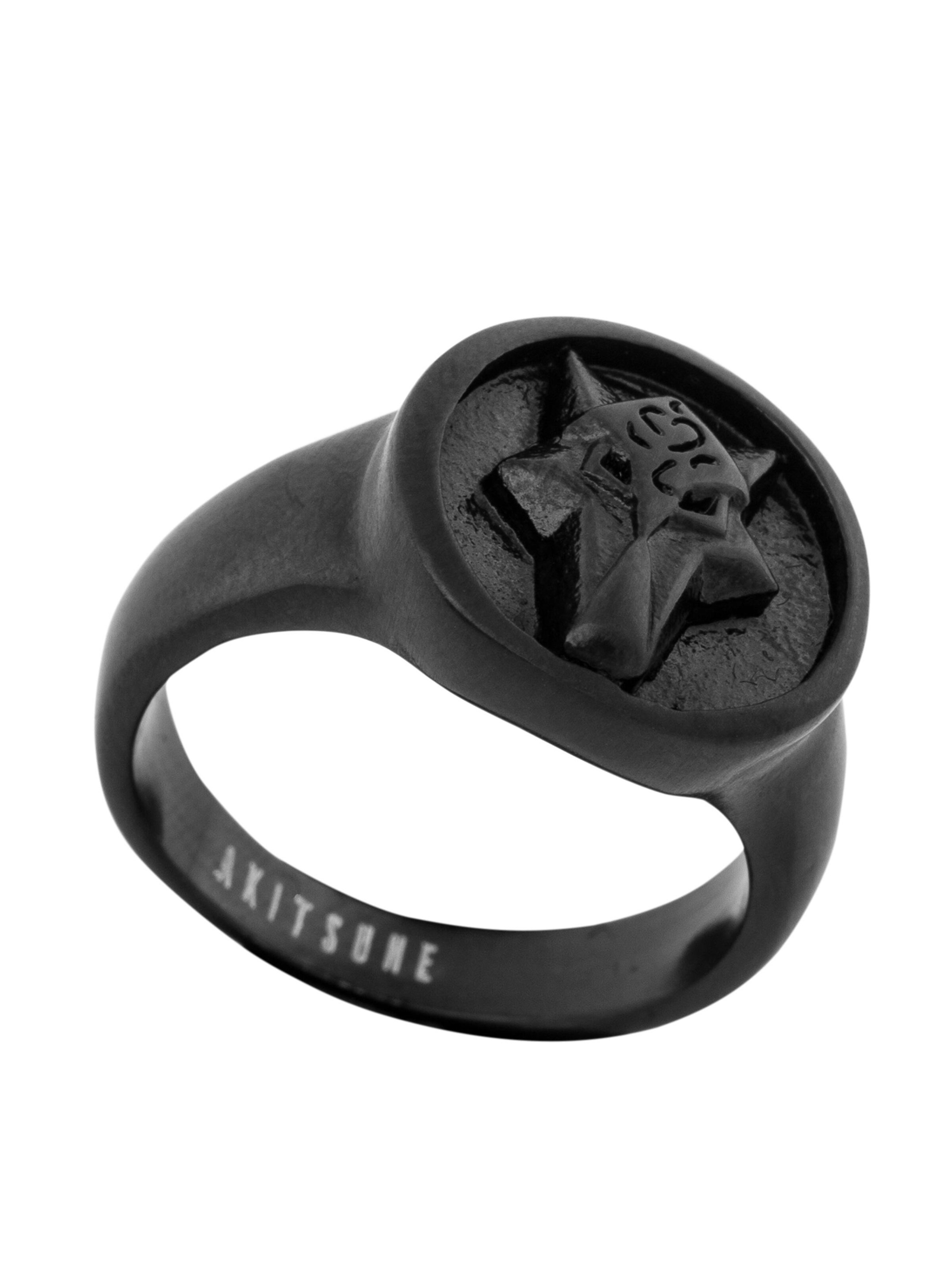 Akitsune Ring 'Ferus' in Black