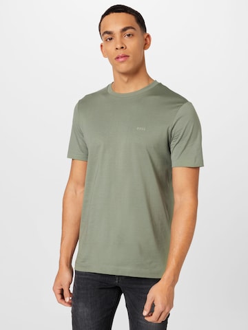 BOSS Black - Camisa 'Thompson 01' em verde: frente