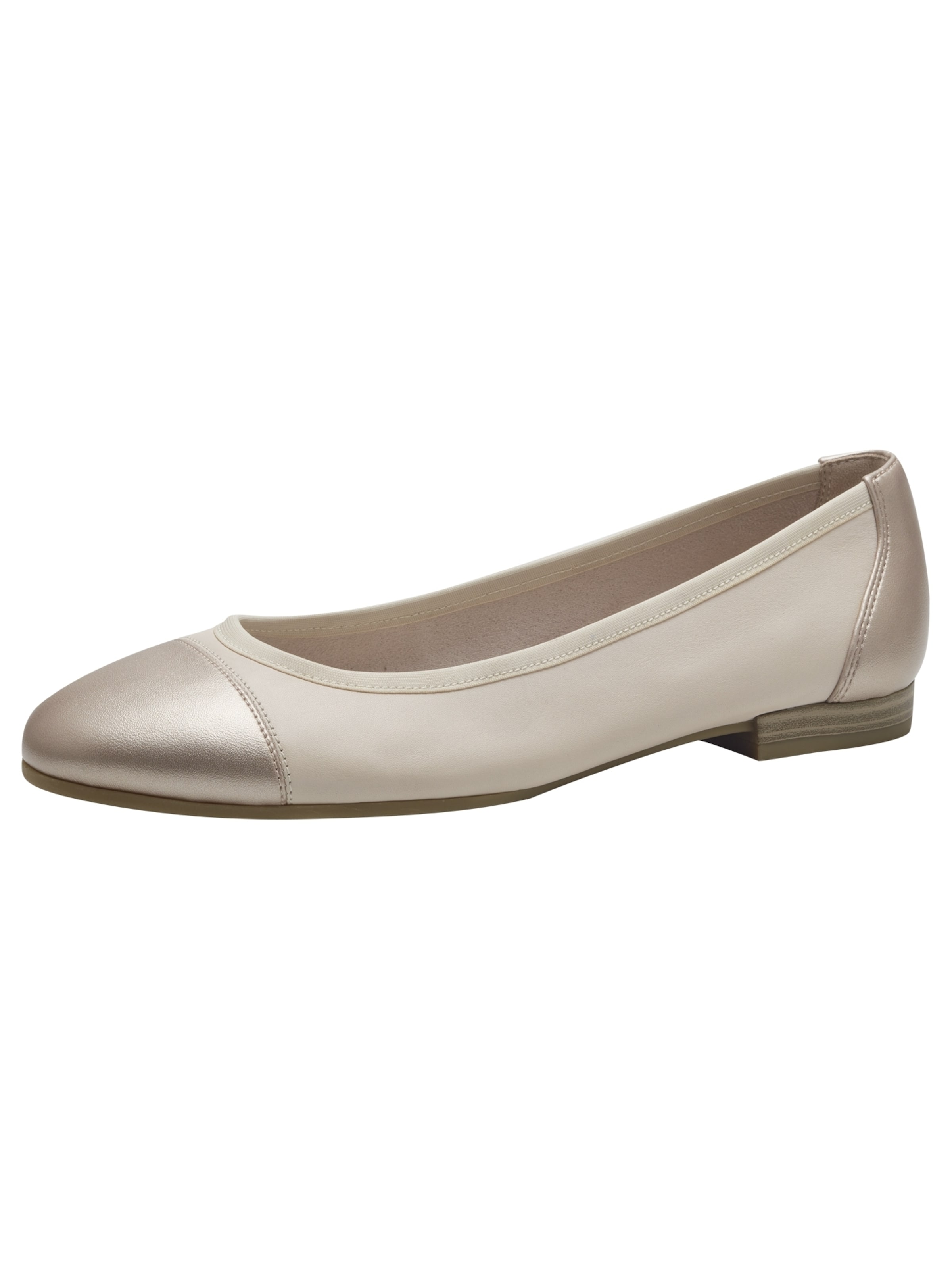 Tamaris Ballerinasko i beige: forside