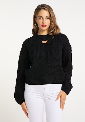 Pull-over faina en noir : devant