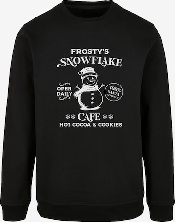 Sweat-shirt 'Frostys Snowflake Cafe Retro Christmas Sign' F4NT4STIC en noir : devant