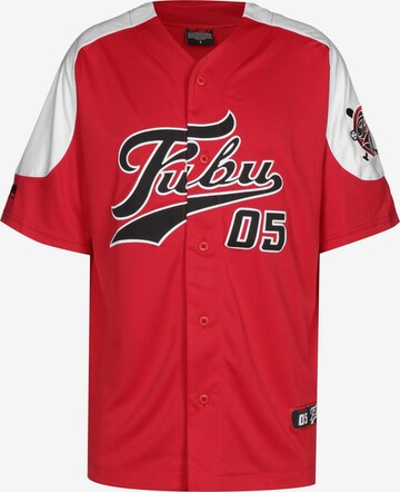 Regular fit Maglietta 'Varsity Block Baseball' di FUBU in rosso: frontale