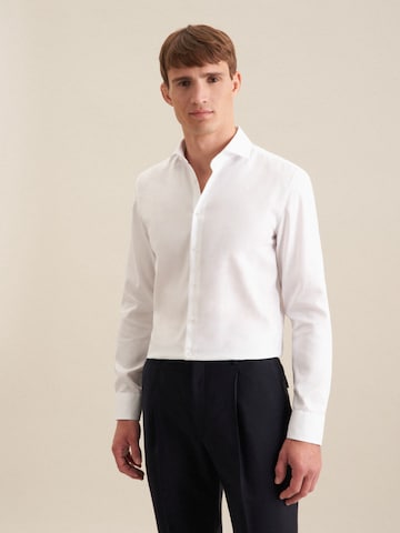 SEIDENSTICKER Slim fit Business Shirt in White: front