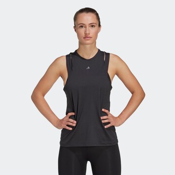 ADIDAS PERFORMANCE Sports Top 'Aeroready Train Essentials 3 Bar Logo' in Black: front