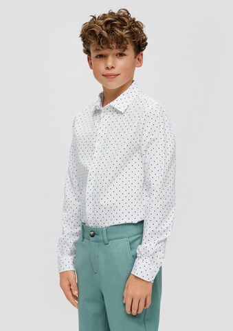 s.Oliver Slim Fit Hemd in Weiß: Vorderseite