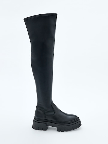 EDITED Over the Knee Boots 'Wisgard' in Black