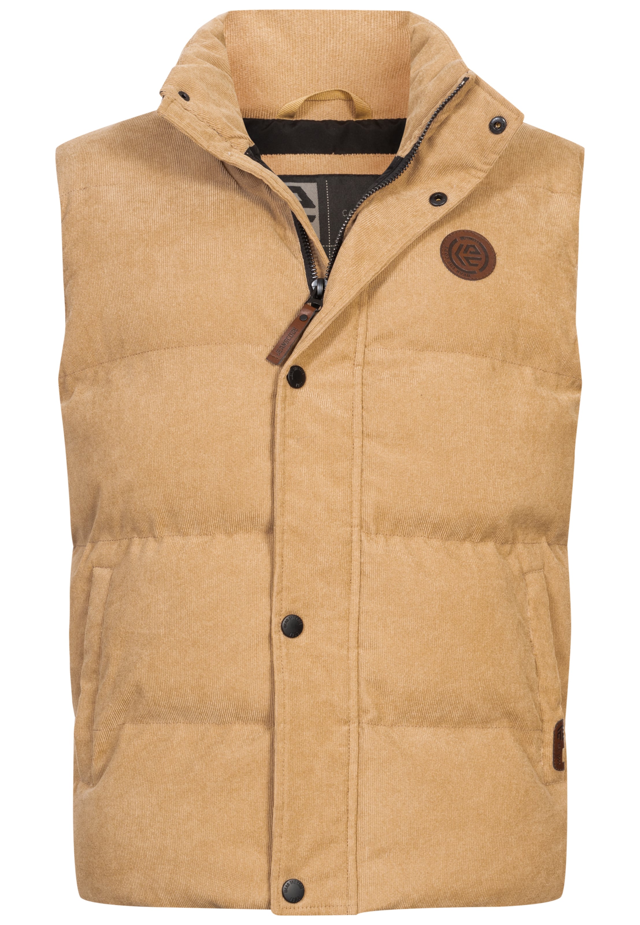 INDICODE JEANS Vest ' Cobbyn ' in Beige: front