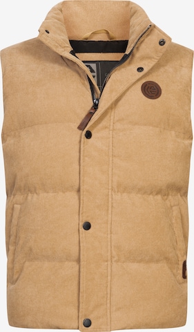 INDICODE JEANS Vest ' Cobbyn ' in Beige: front