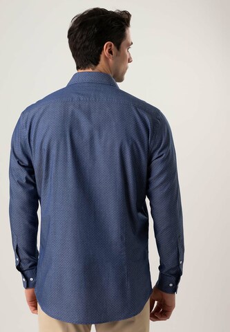 Black Label Shirt Regular fit Business Shirt 'DENIMLIKE' in Blue