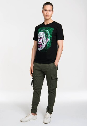 LOGOSHIRT Shirt 'Suicide Squad-Joker' in Zwart