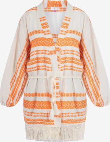 Kimono IZIA en orange : devant