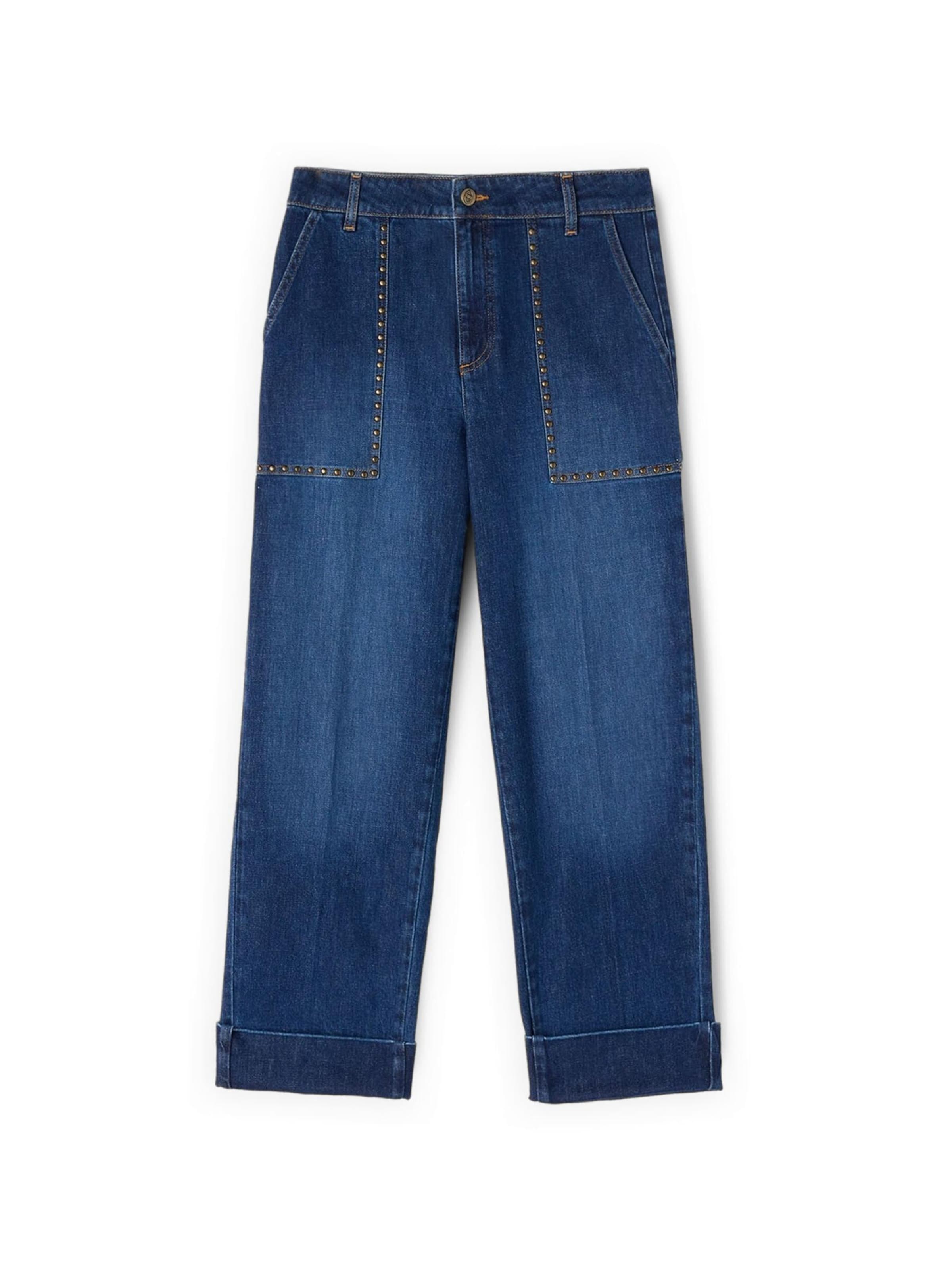 MOTIVI Wide leg Jeans in Blauw: voorkant