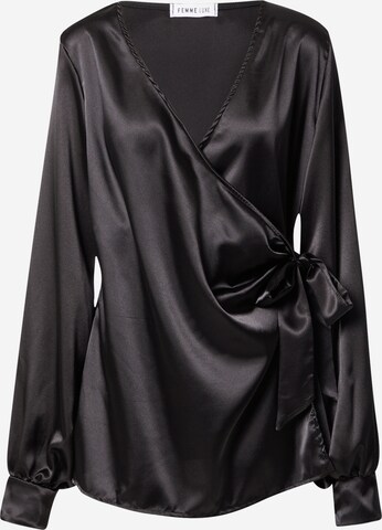 Femme Luxe Blouse in Zwart: voorkant