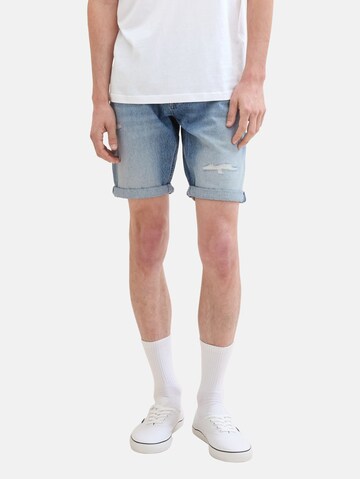 TOM TAILOR DENIM Regular Shorts in Blau: predná strana